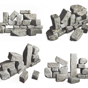 现代石头3D模型下载